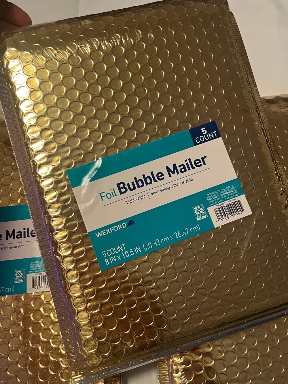 15 Wexford Gold/Silver Foil Bubble Mailers - Pack of 5 8x10 Get all 3 Sets!